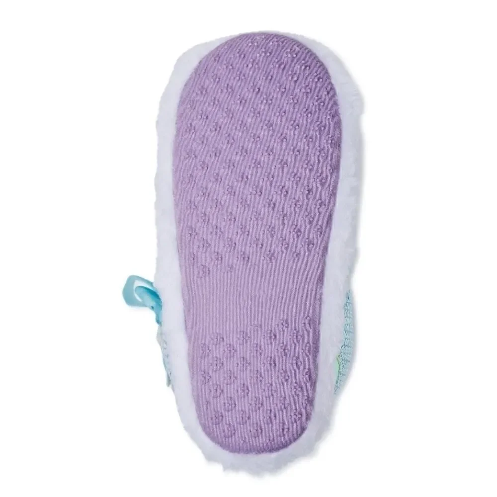 Baby Girls Disney's Frozen Slipper Bootie Faux Fur Shoe Size 5/6